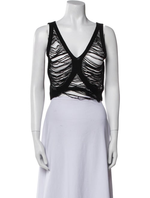 Dion Lee V-Neck Sleeveless Crop Top