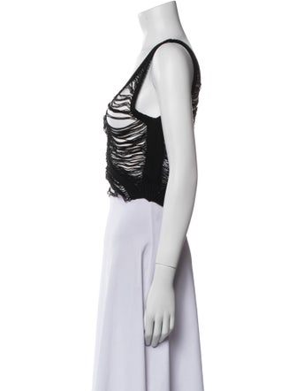 Dion Lee V-Neck Sleeveless Crop Top