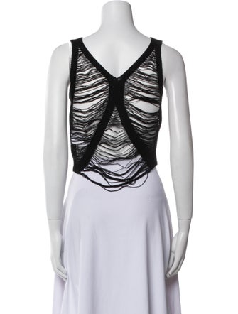 Dion Lee V-Neck Sleeveless Crop Top