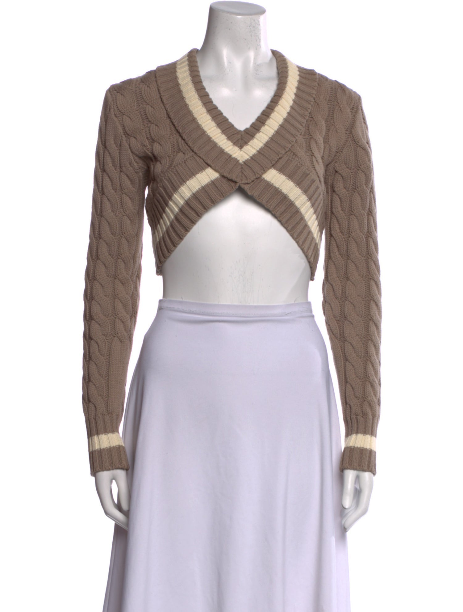 Dion Lee Striped V-Neck Sweater