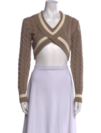 Dion Lee Striped V-Neck Sweater