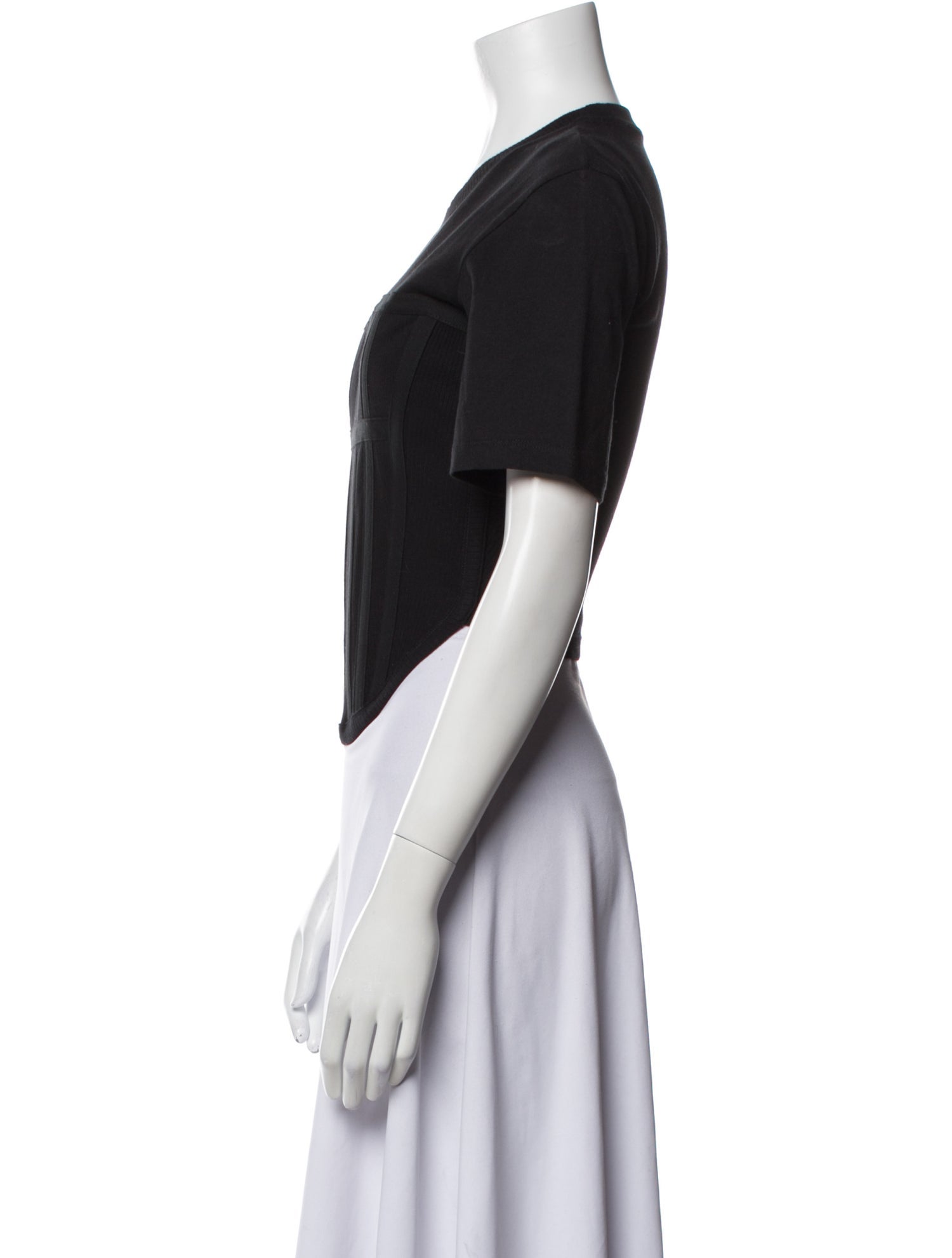 Dion Lee Crew Neck Short Sleeve Crop Top