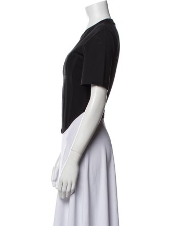 Dion Lee Crew Neck Short Sleeve Crop Top