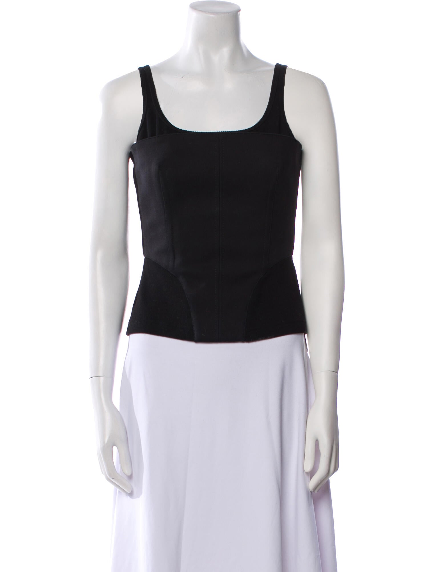 Dion Lee Square Neckline Sleeveless Crop Top