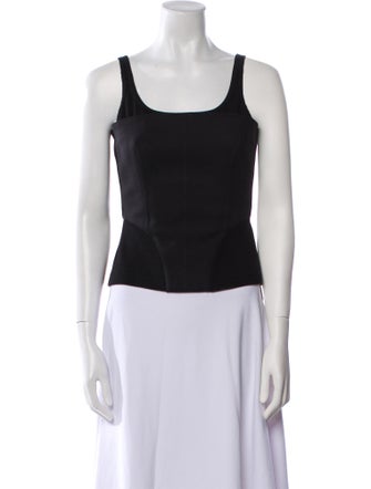 Dion Lee Square Neckline Sleeveless Crop Top