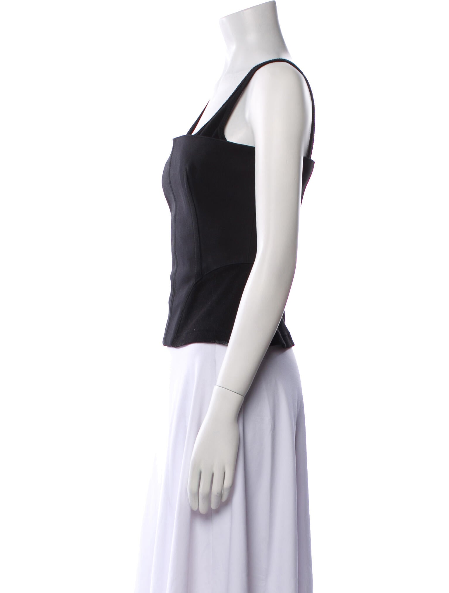 Dion Lee Square Neckline Sleeveless Crop Top