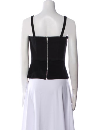 Dion Lee Square Neckline Sleeveless Crop Top