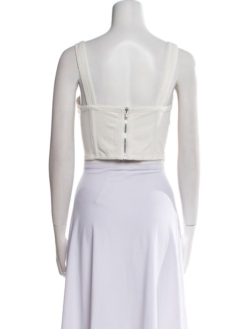 Dion Lee Square Neckline Sleeveless Crop Top