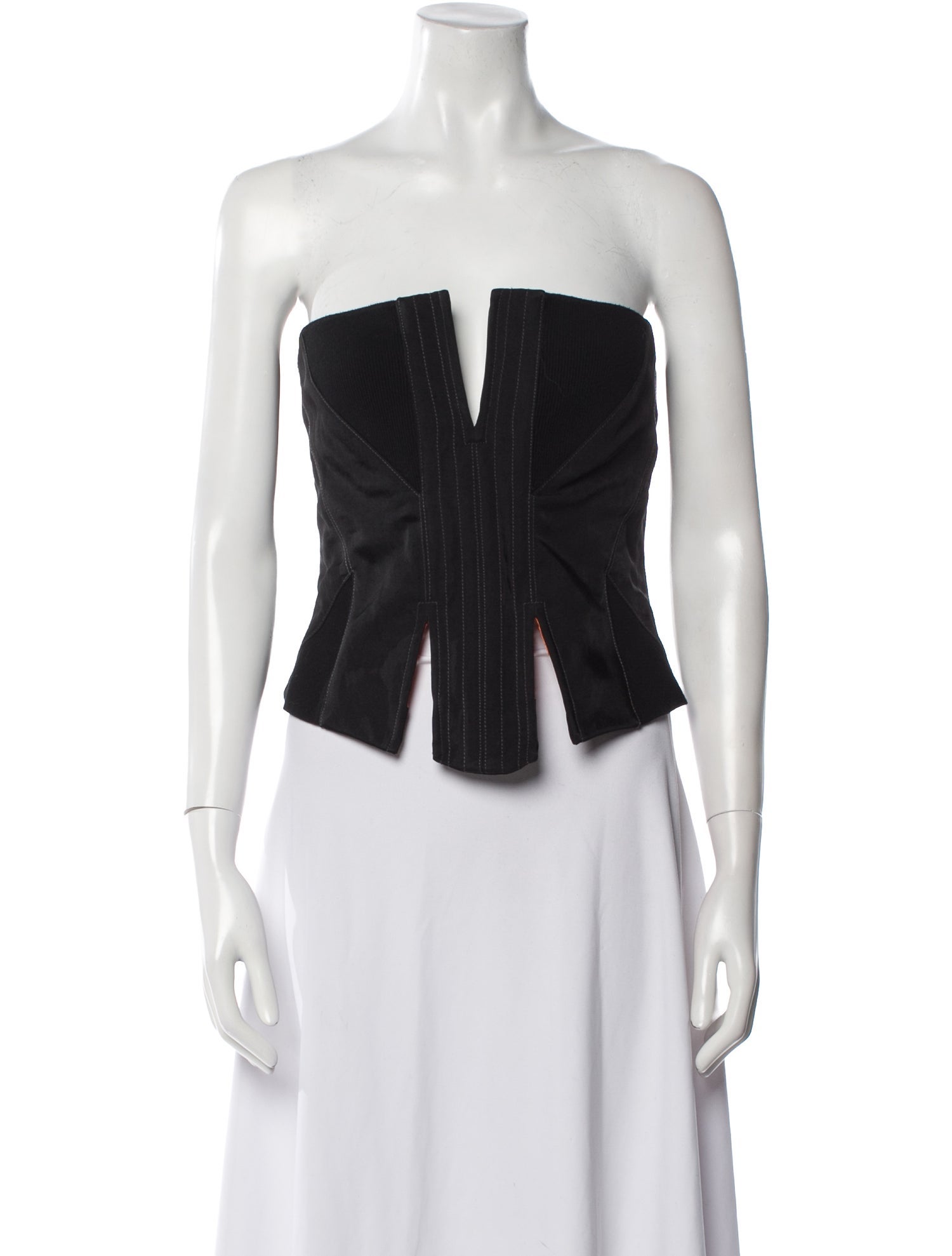 Dion Lee Nylon Strapless Crop Top