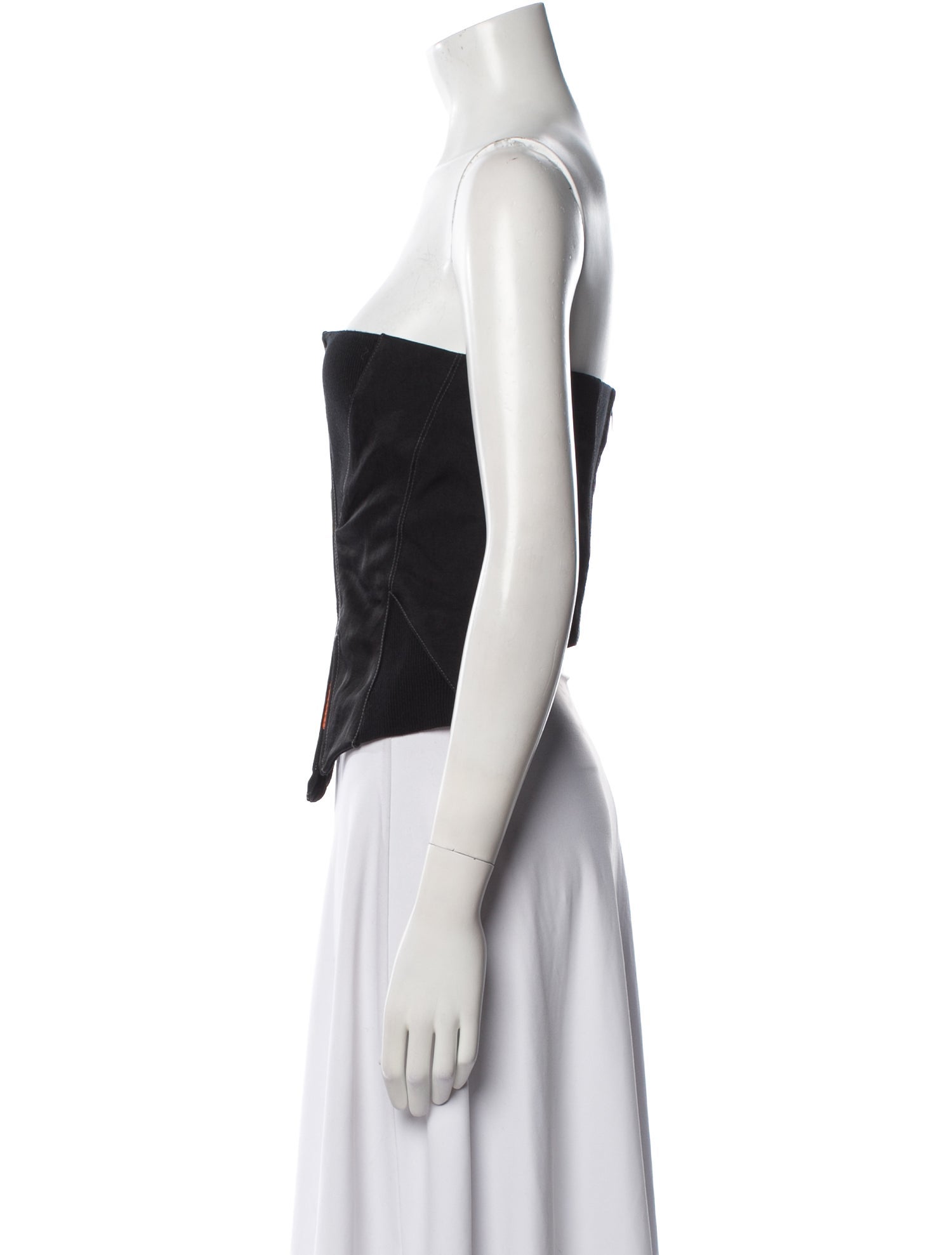 Dion Lee Nylon Strapless Crop Top