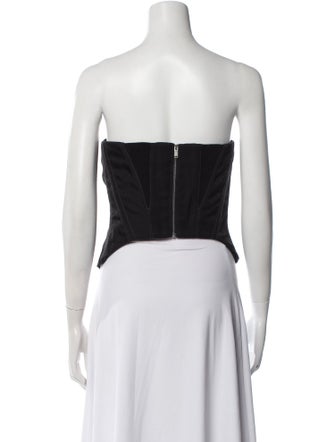 Dion Lee Nylon Strapless Crop Top