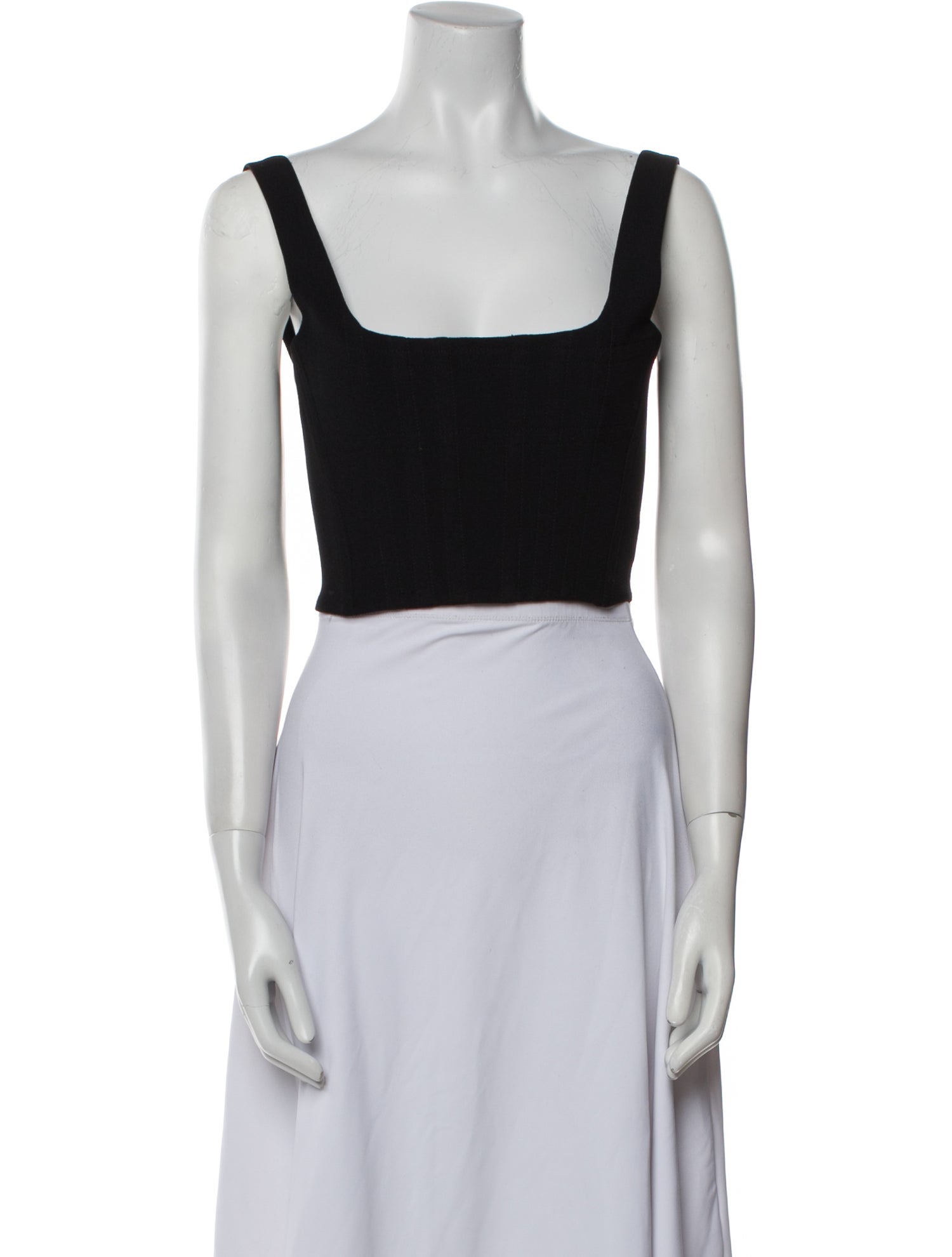 Dion Lee Square Neckline Sleeveless Crop Top