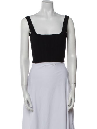 Dion Lee Square Neckline Sleeveless Crop Top