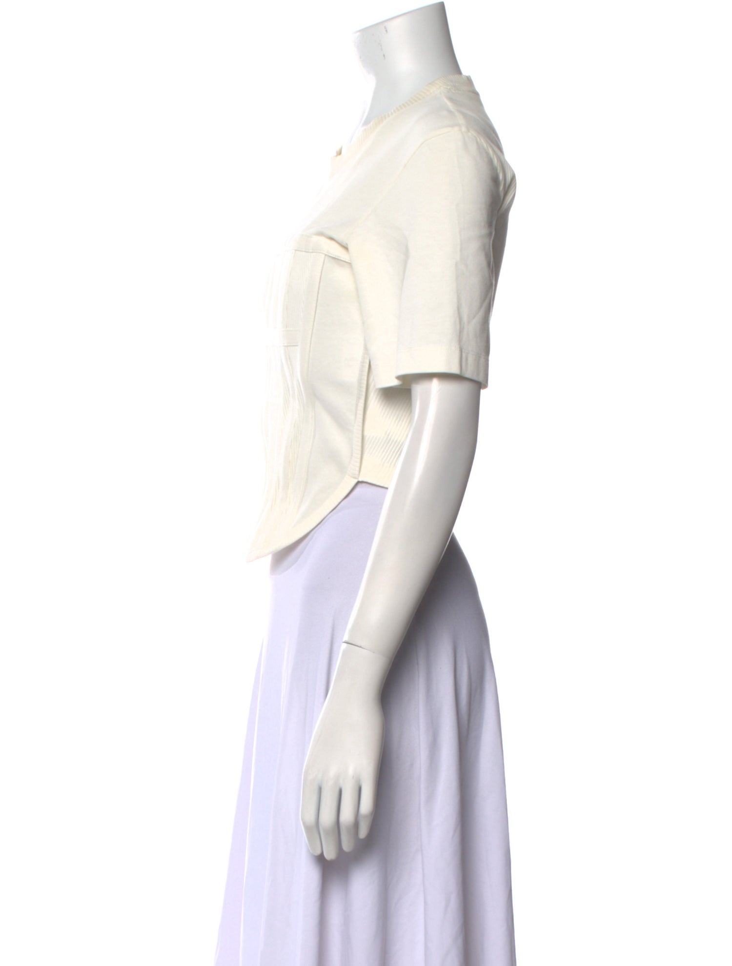 Dion Lee Crew Neck Short Sleeve Crop Top