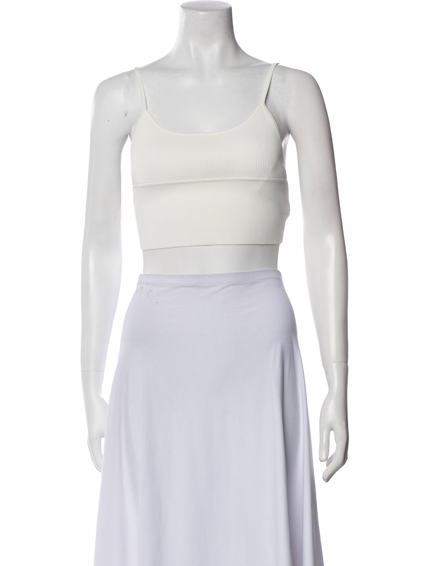 Dion Lee Square Neckline Sleeveless Crop Top