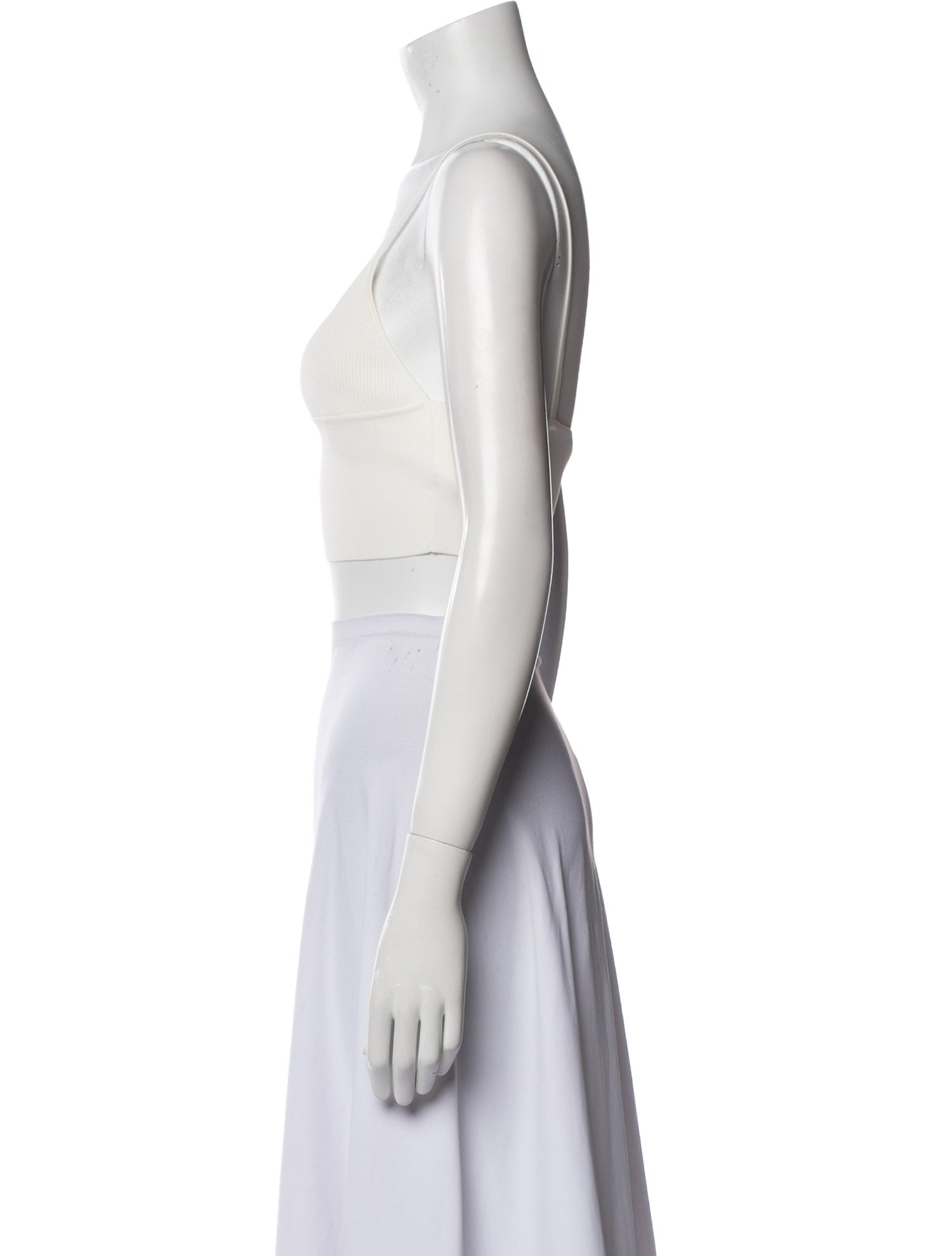 Dion Lee Square Neckline Sleeveless Crop Top