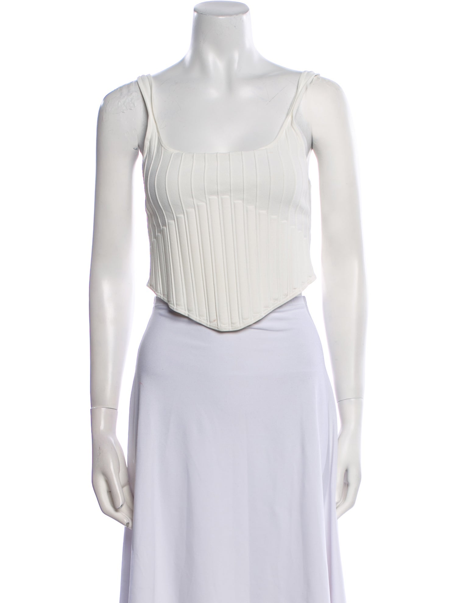 Dion Lee Square Neckline Sleeveless Crop Top