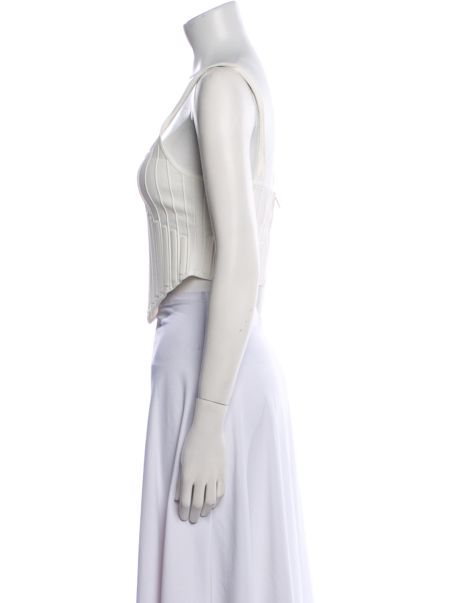 Dion Lee Square Neckline Sleeveless Crop Top