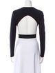 Dion Lee V-Neck Long Sleeve Crop Top