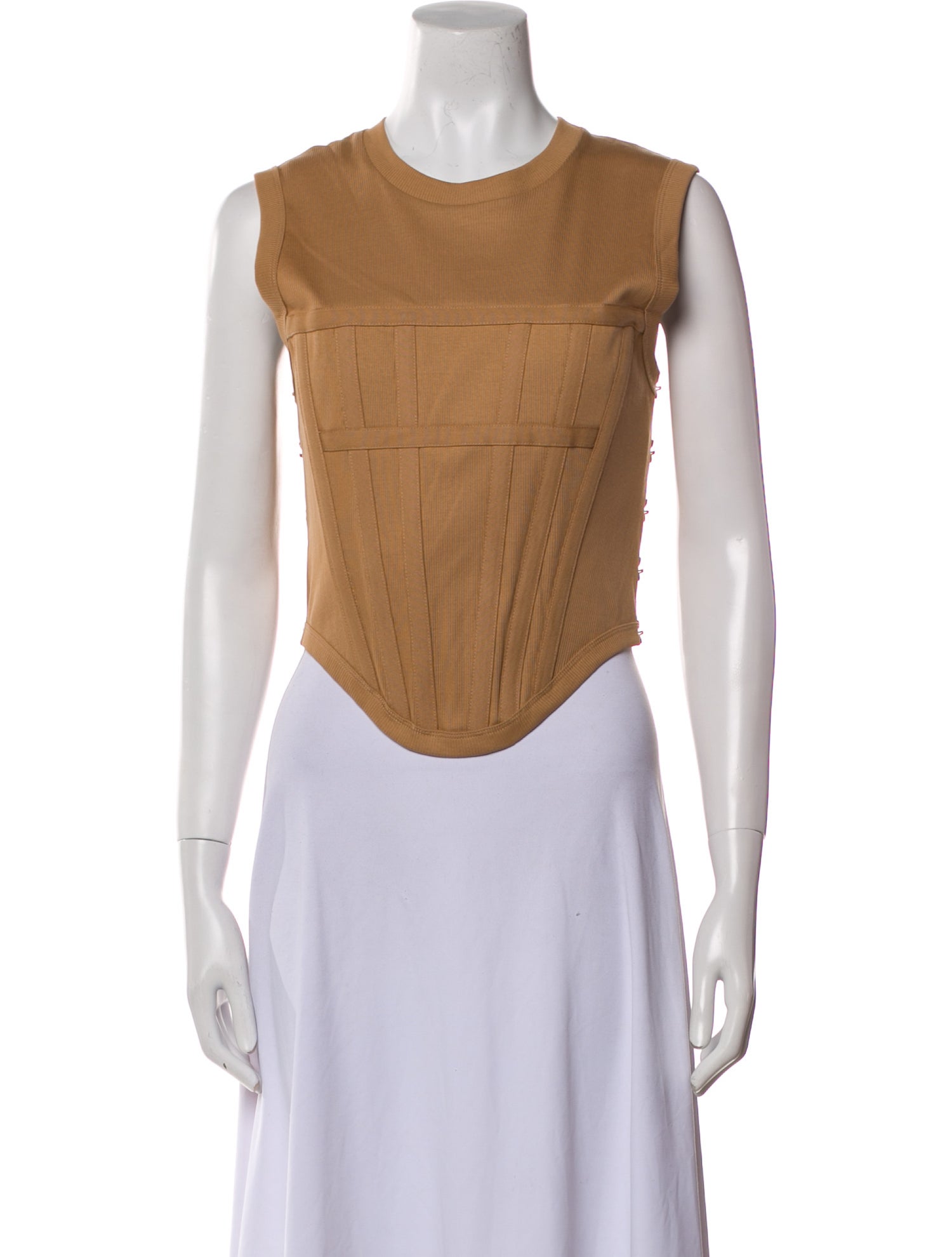 Dion Lee Crew Neck Sleeveless Crop Top