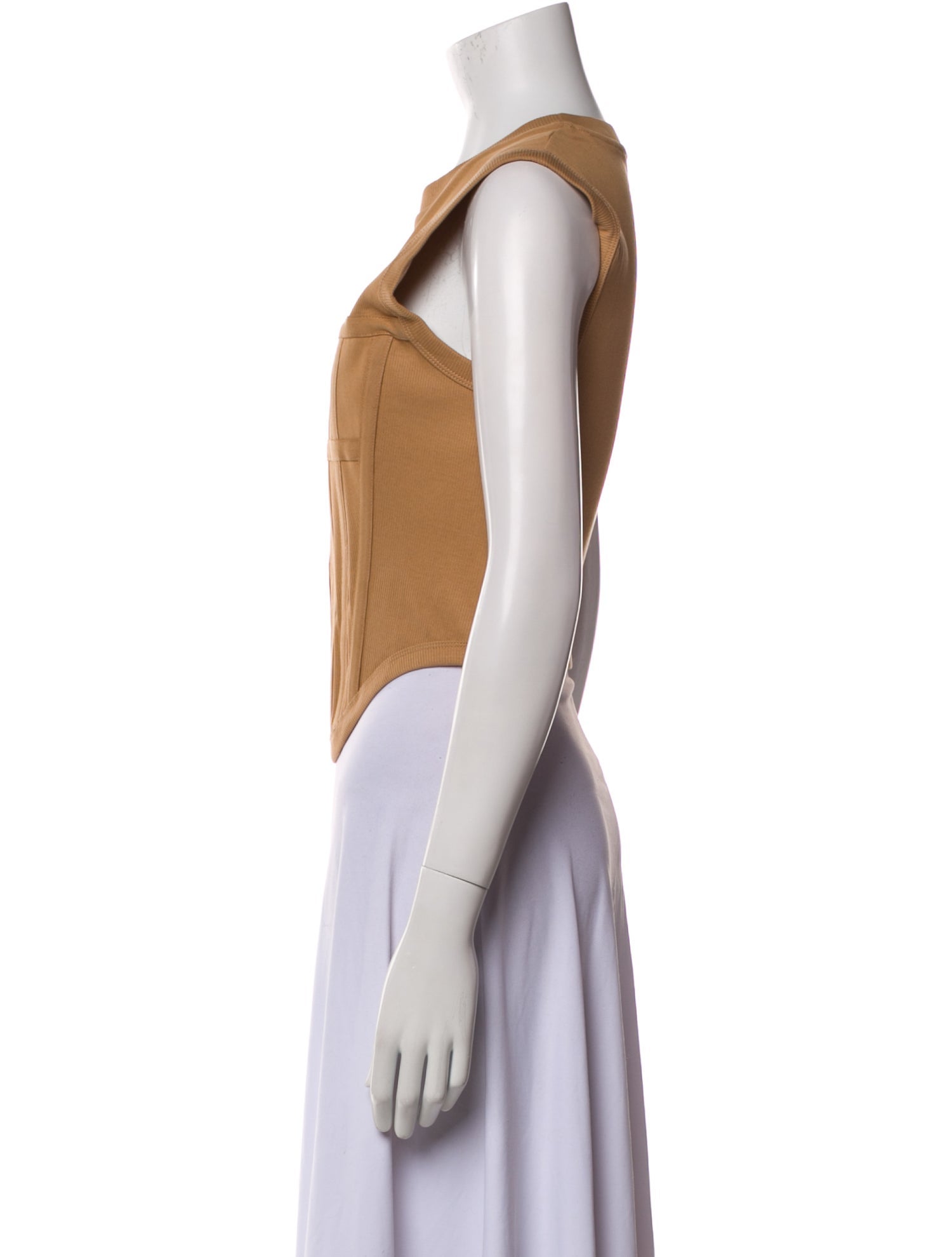 Dion Lee Crew Neck Sleeveless Crop Top