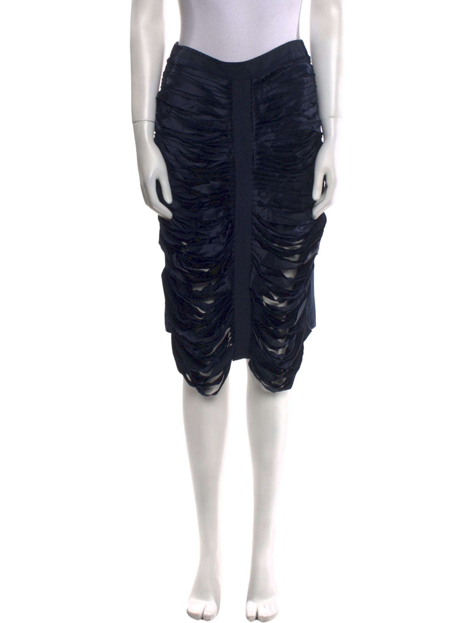 Dion Lee Silk Knee-Length Skirt