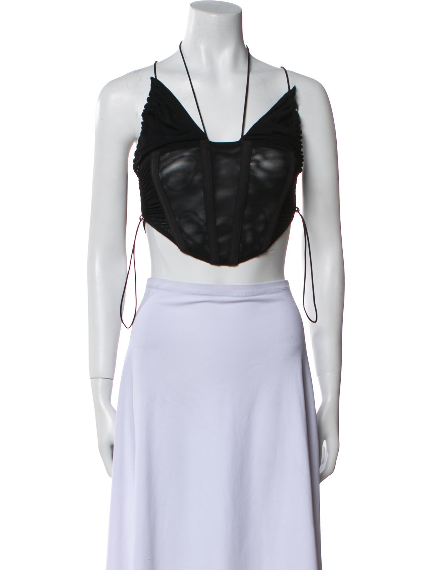 Dion Lee Halterneck Sleeveless Crop Top