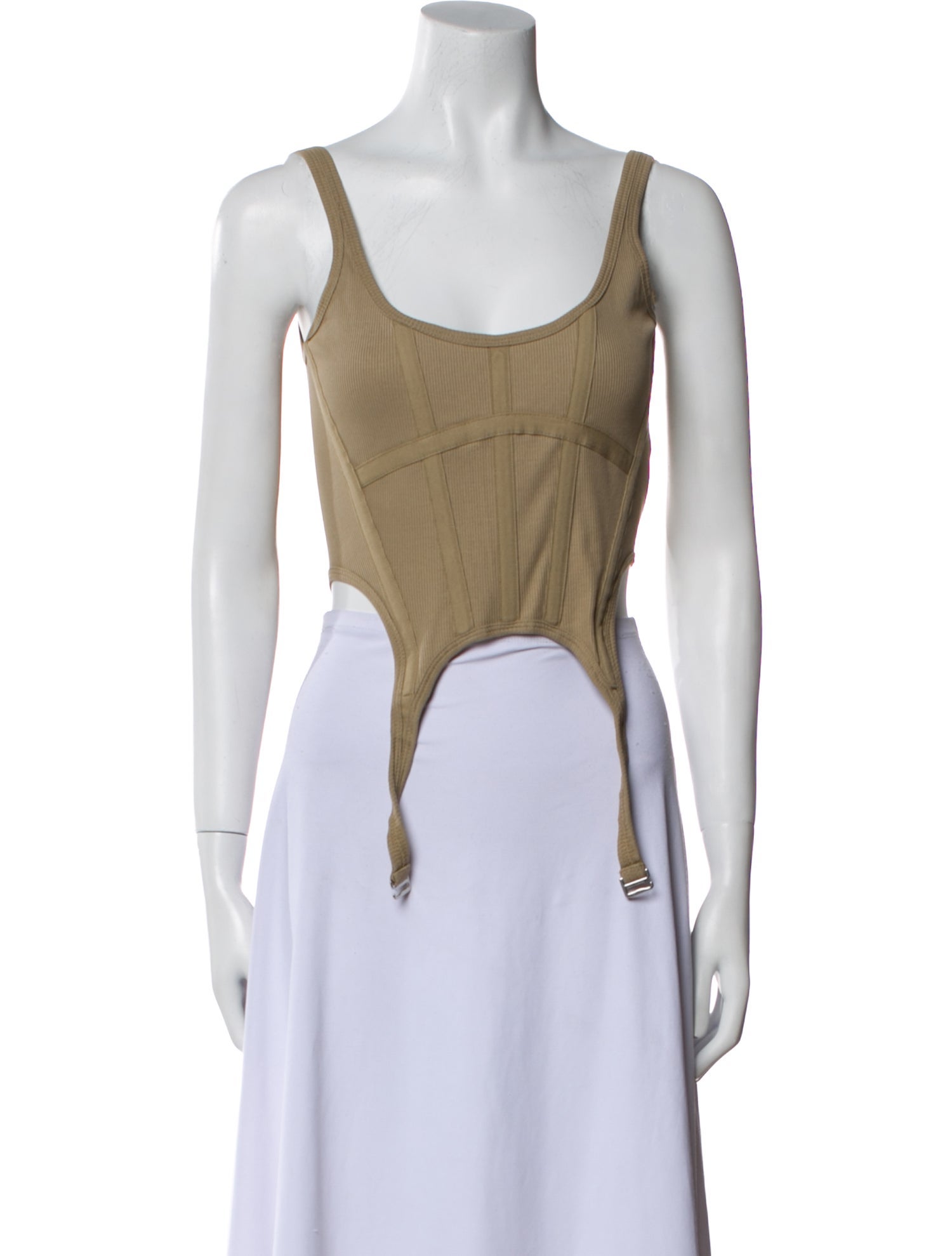 Dion Lee Scoop Neck Sleeveless Crop Top