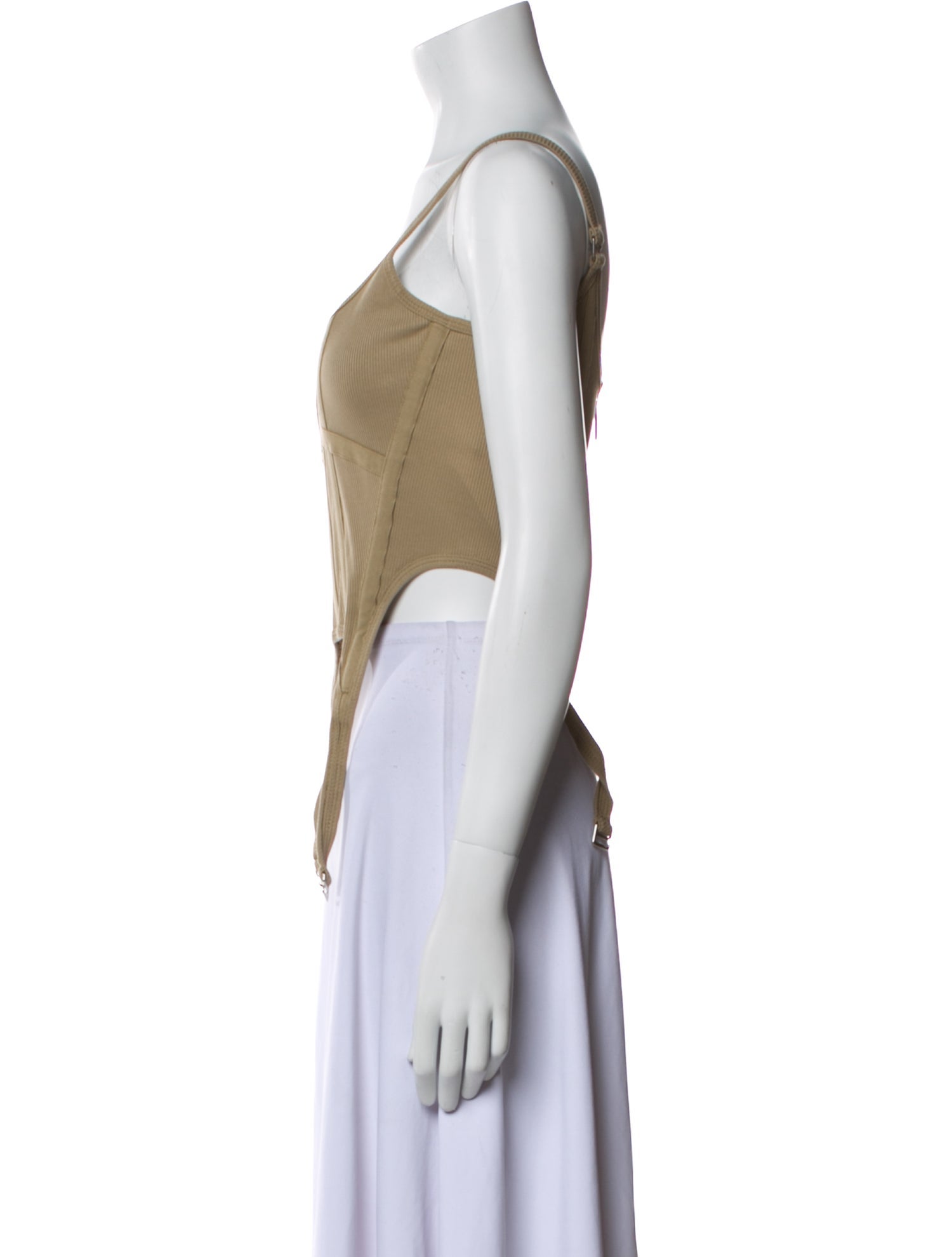 Dion Lee Scoop Neck Sleeveless Crop Top