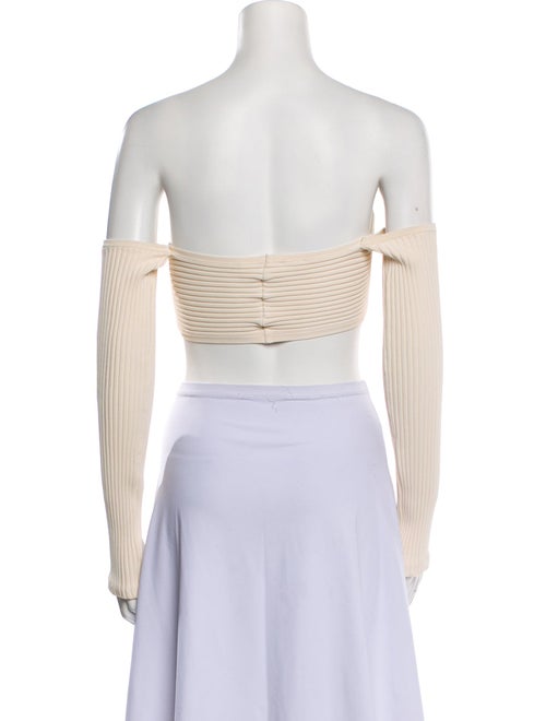 Dion Lee Off-The-Shoulder Long Sleeve Crop Top