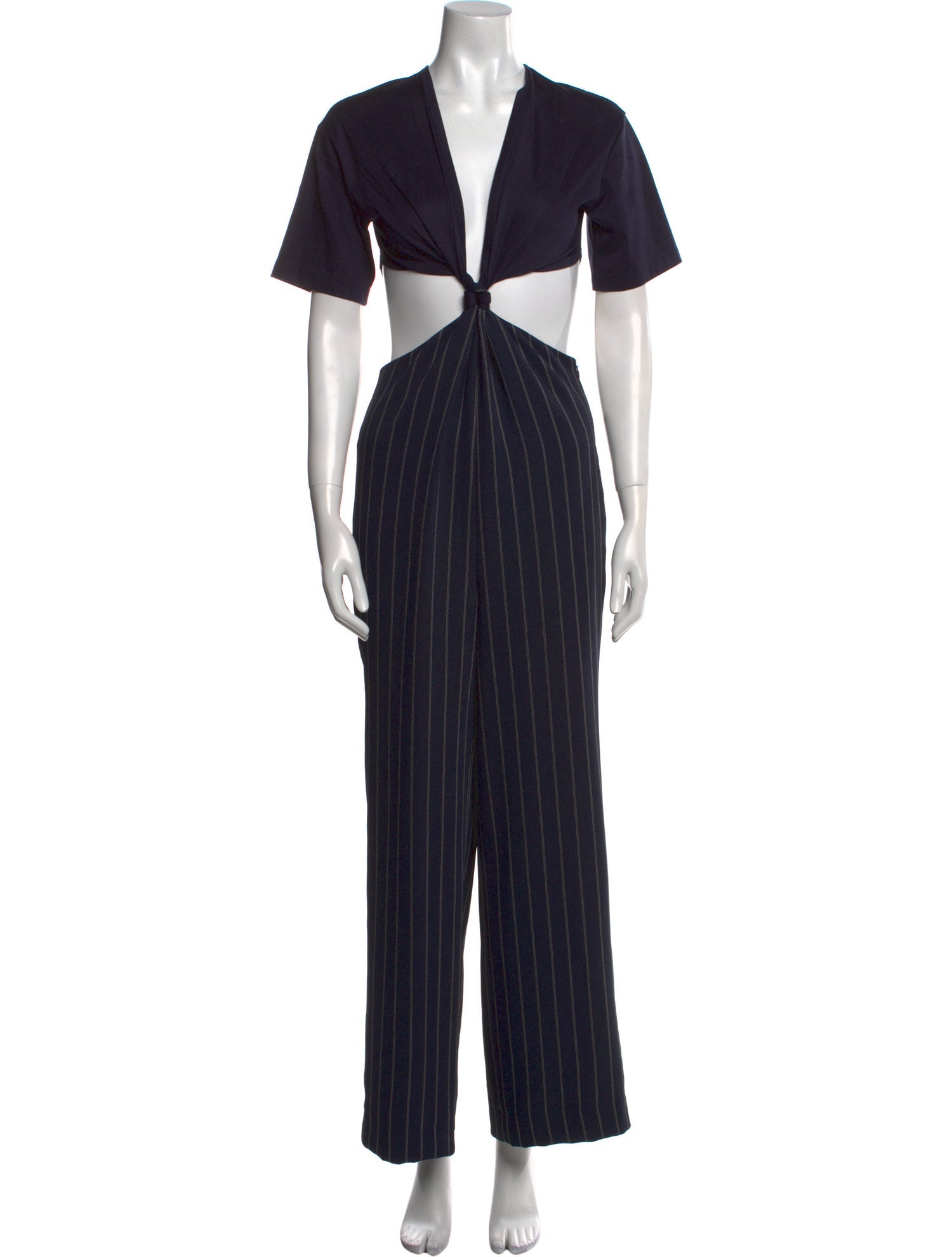 Dion Lee Striped V-Neck Jumpsuit