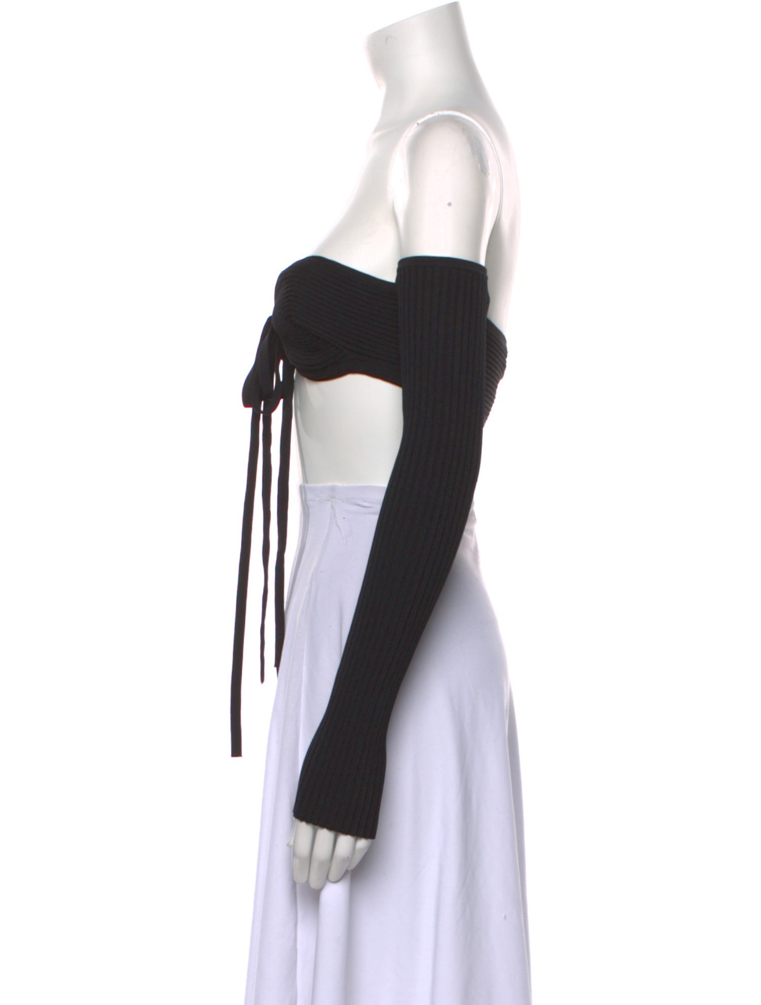 Dion Lee Off-The-Shoulder Long Sleeve Crop Top w/ Tags