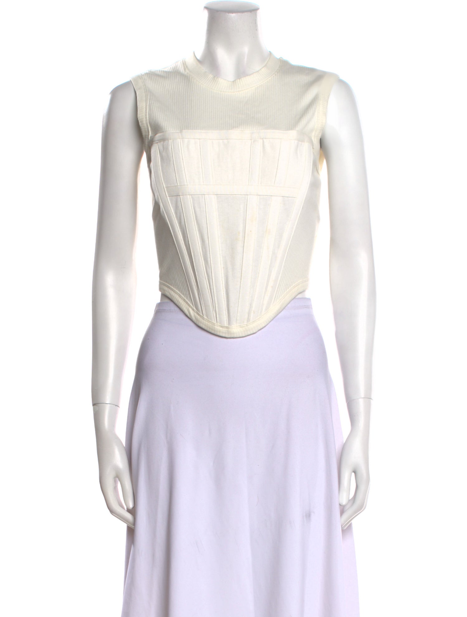 Dion Lee Crew Neck Sleeveless Crop Top