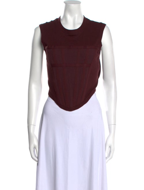 Dion Lee Crew Neck Sleeveless Crop Top