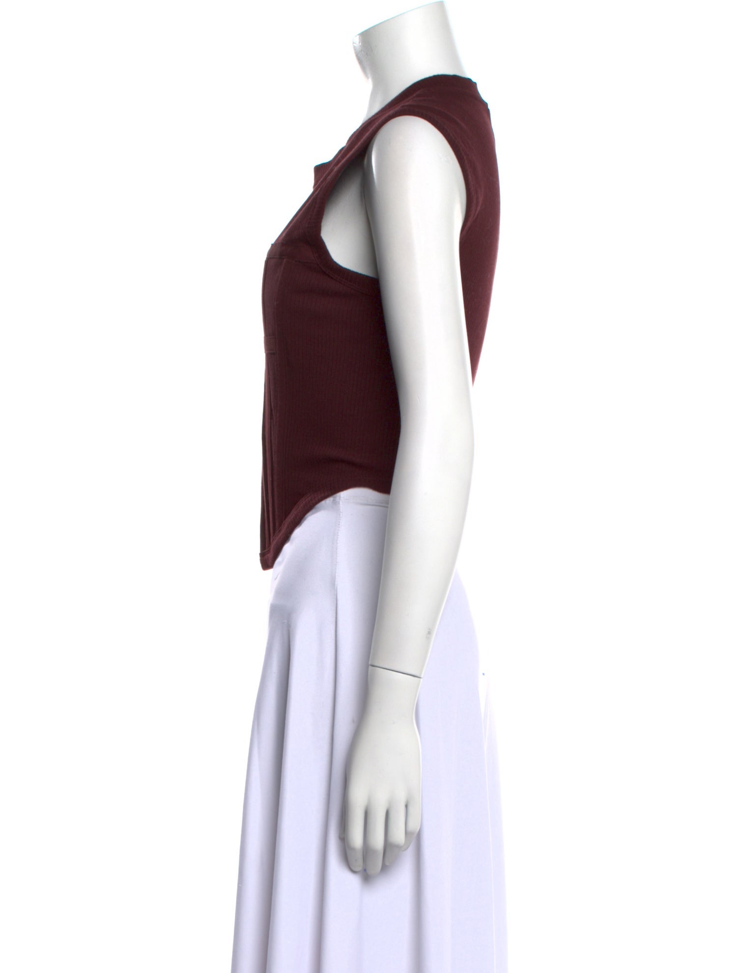 Dion Lee Crew Neck Sleeveless Crop Top