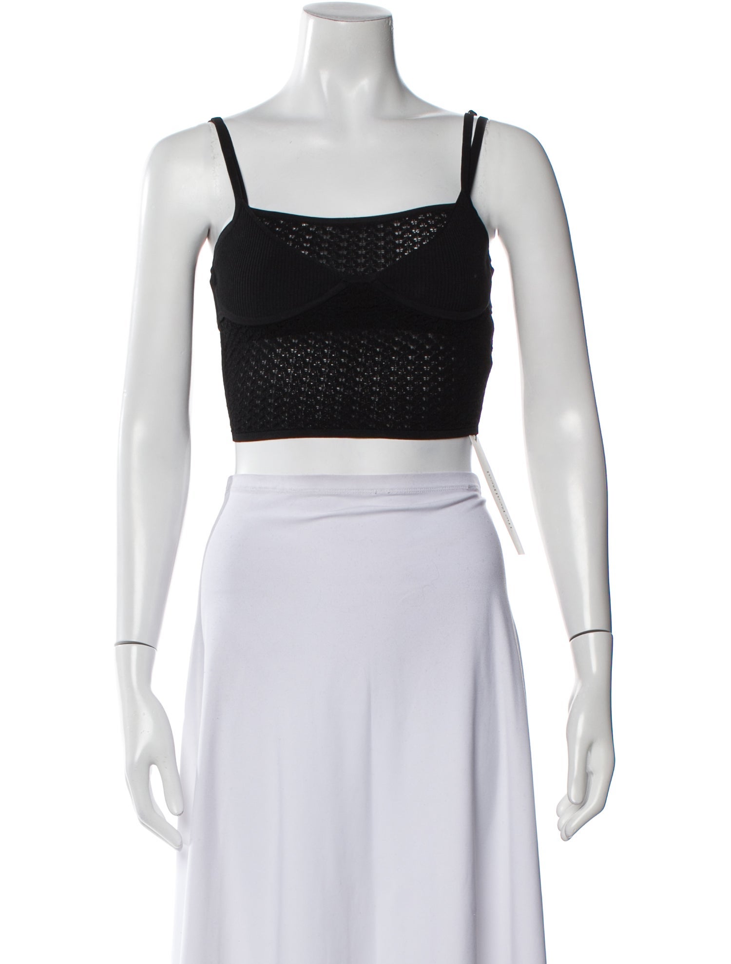 Dion Lee Square Neckline Sleeveless Crop Top