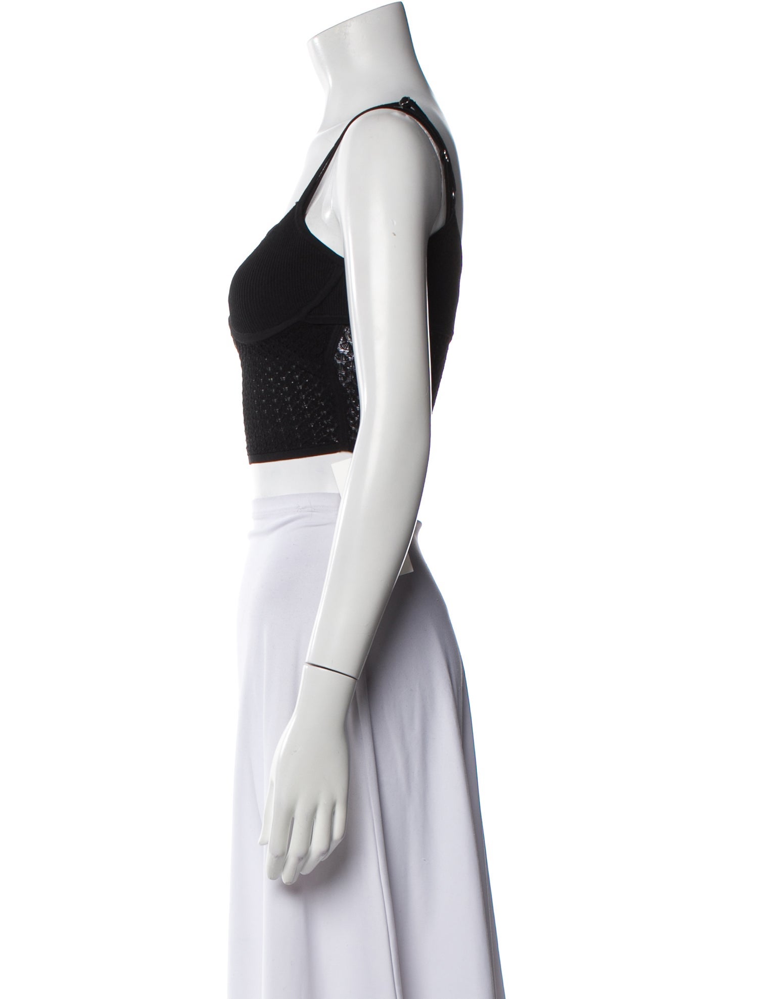 Dion Lee Square Neckline Sleeveless Crop Top
