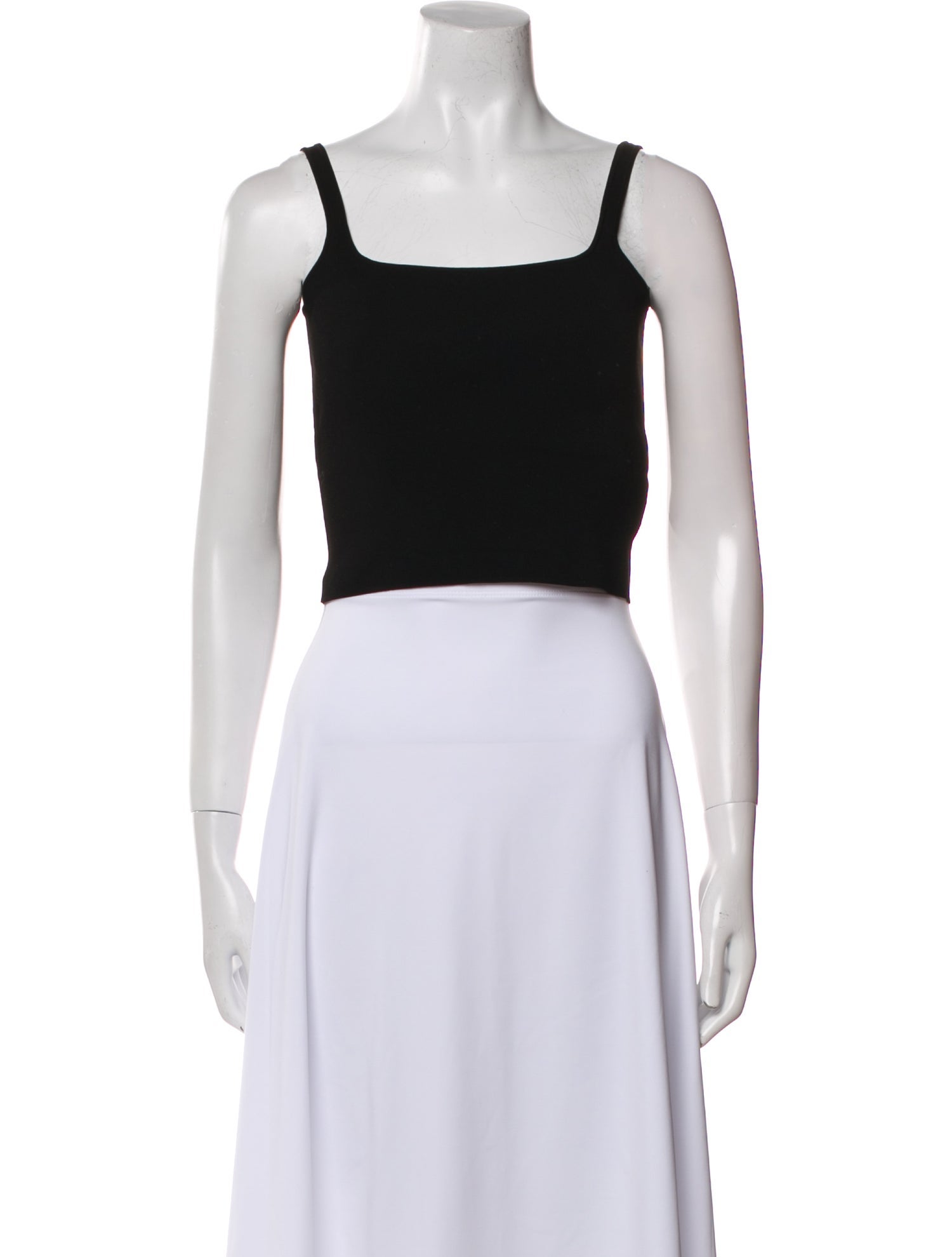 Dion Lee Square Neckline Sleeveless Crop Top