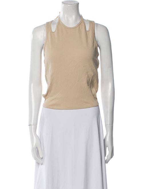Dion Lee Crew Neck Sleeveless Crop Top