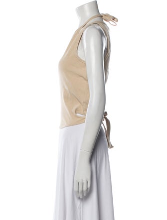 Dion Lee Crew Neck Sleeveless Crop Top