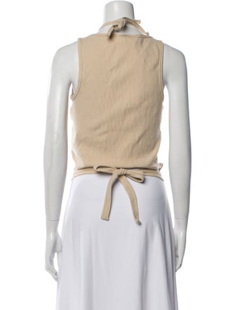 Dion Lee Crew Neck Sleeveless Crop Top