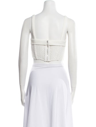 Dion Lee Square Neckline Sleeveless Crop Top