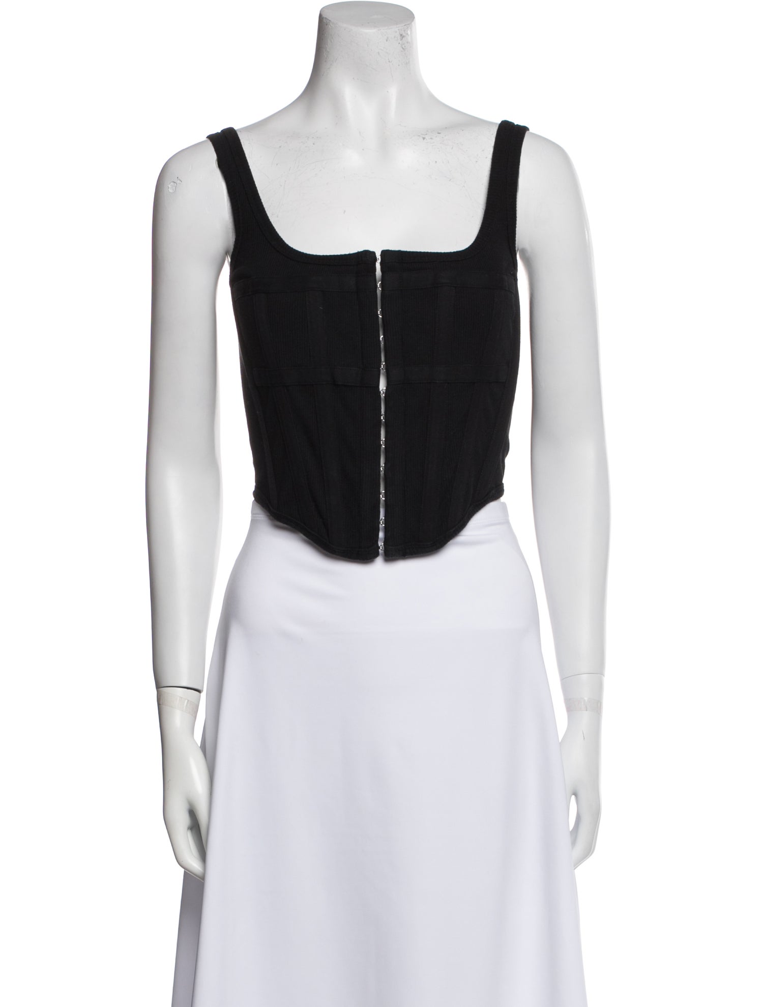 Dion Lee Square Neckline Sleeveless Crop Top