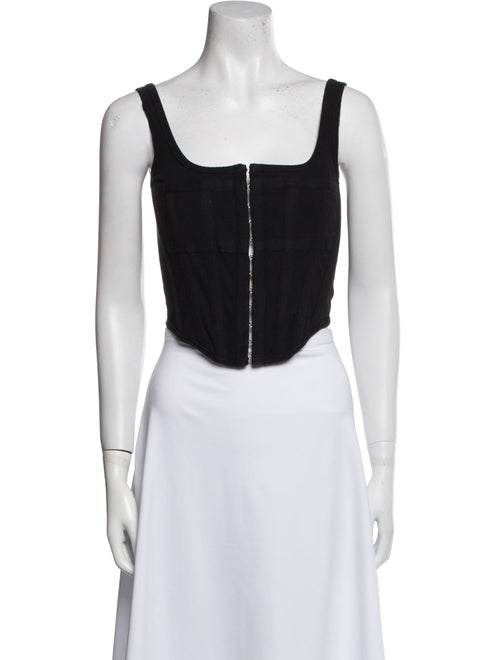 Dion Lee Square Neckline Sleeveless Crop Top