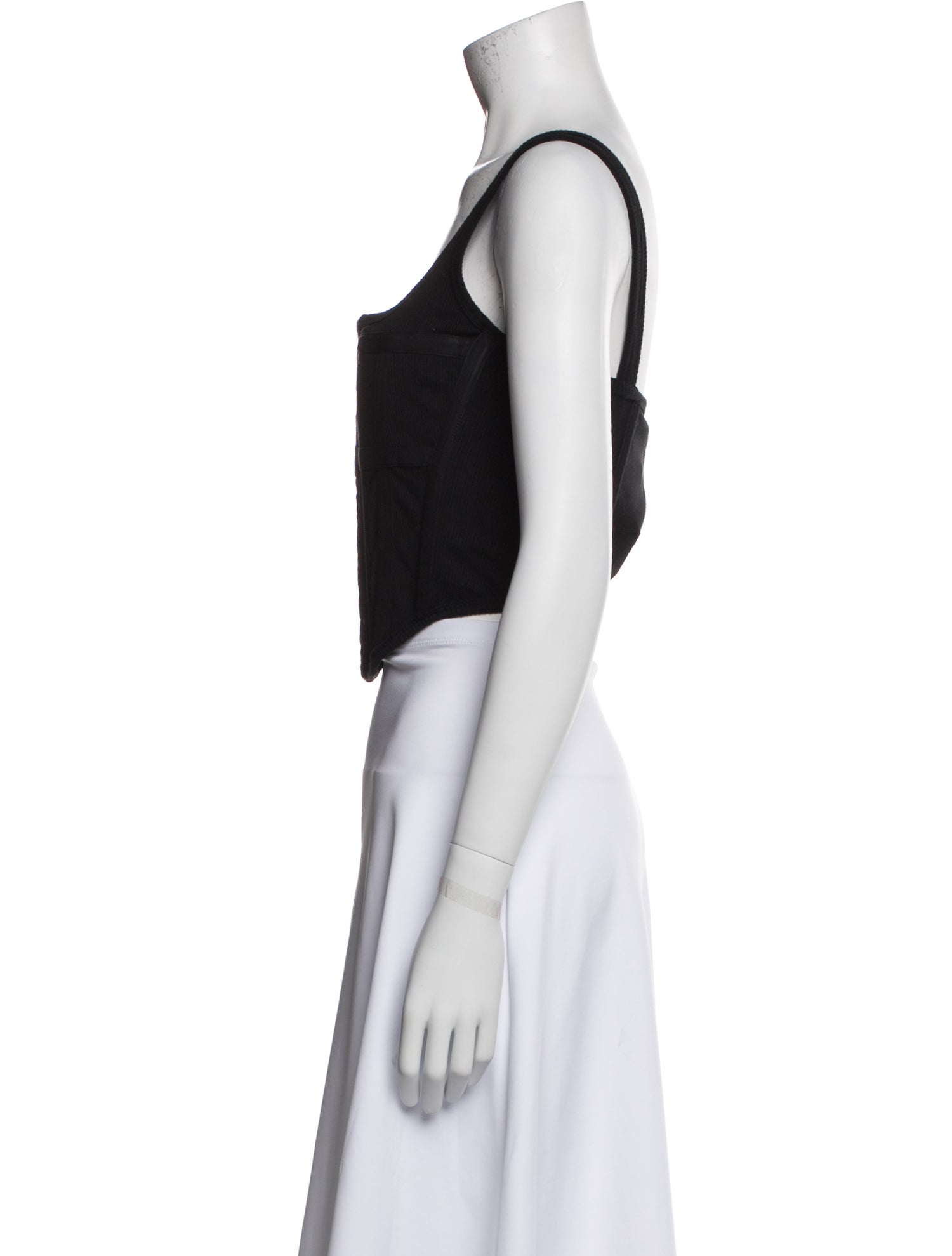 Dion Lee Square Neckline Sleeveless Crop Top
