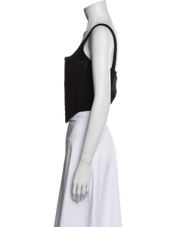 Dion Lee Square Neckline Sleeveless Crop Top