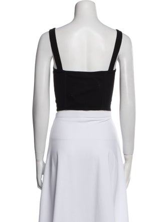 Dion Lee Square Neckline Sleeveless Crop Top