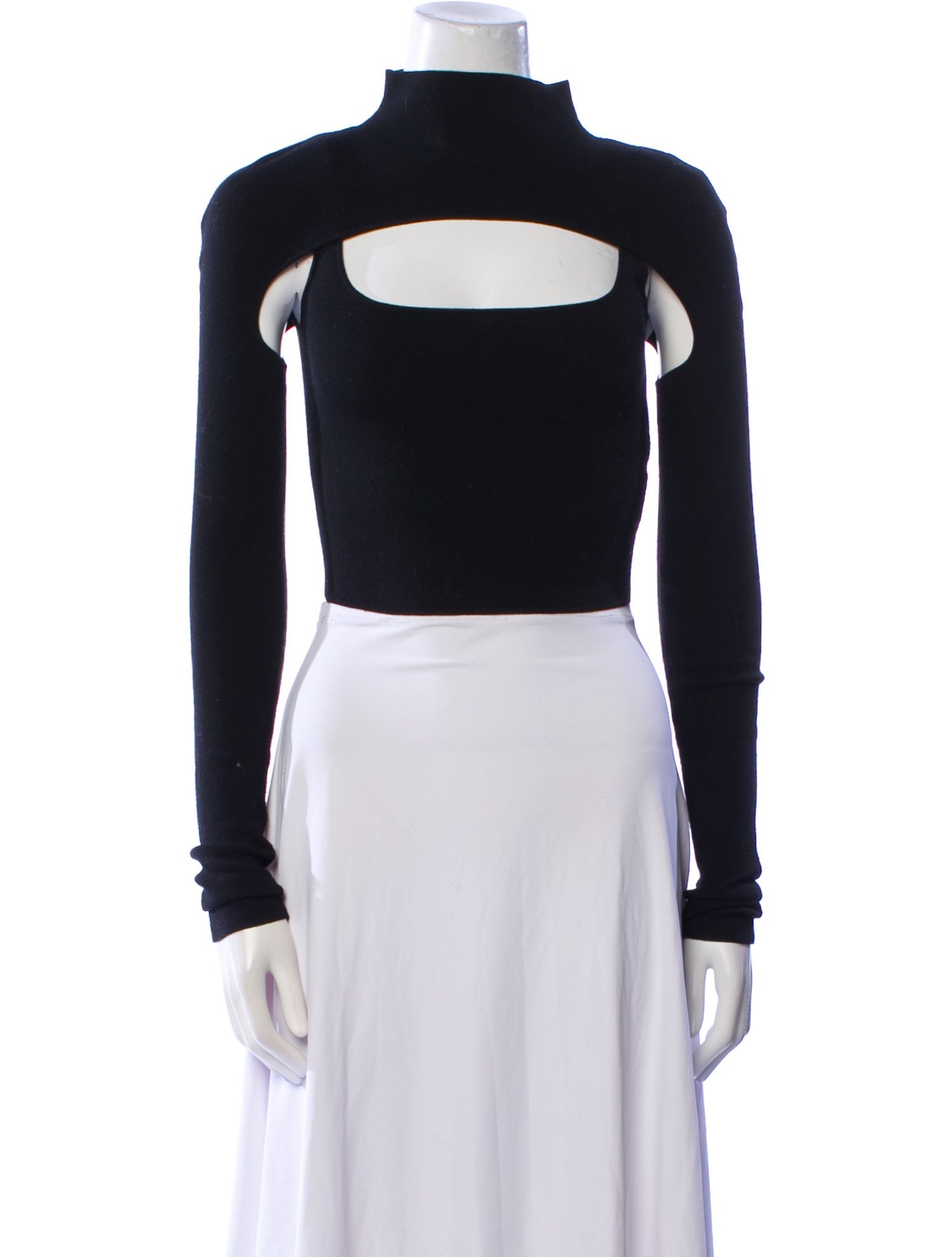 Dion Lee Merino Wool Mock Neck Sweater