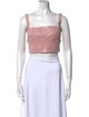 Dion Lee Leather Square Neckline Crop Top