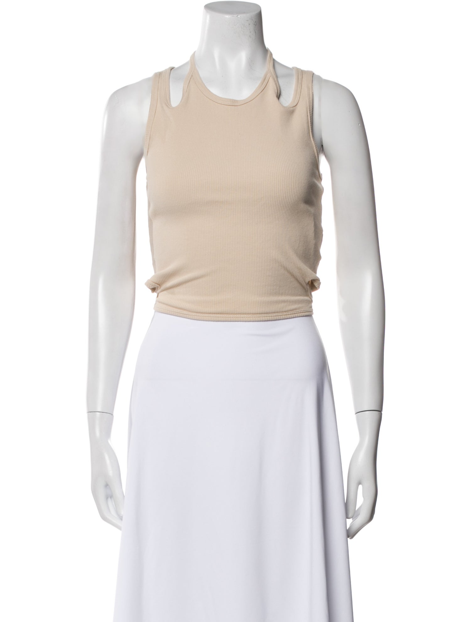 Dion Lee Crew Neck Sleeveless Crop Top